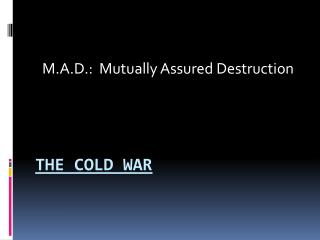 THE COLD WAR