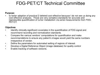 FDG-PET/CT Technical Committee