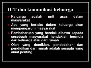 ICT dan komunikasi keluarga