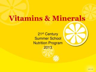 Vitamins &amp; Minerals