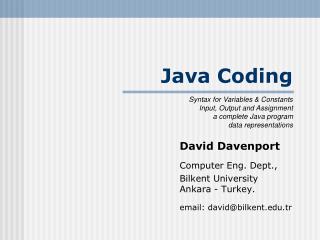 Java Coding