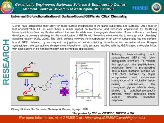 Genetically Engineered Materials Science &amp; Engineering Center