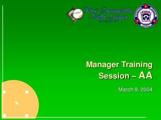 Manager Training Session – AA