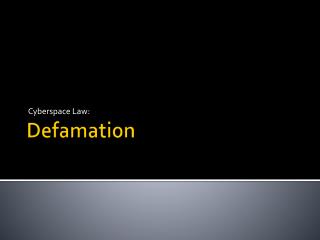 Defamation