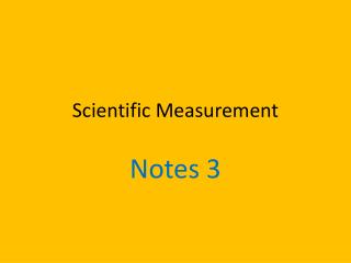 Scientific Measurement