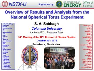 Overview of Results and Analysis from the National Spherical Torus Experiment