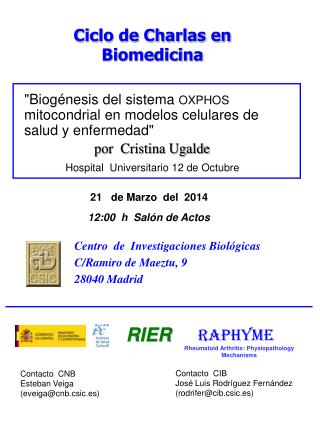 &quot; Biogénesis del sistema OXPHOS mitocondrial en modelos celulares de salud y enfermedad&quot;