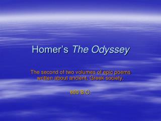 Homer’s The Odyssey