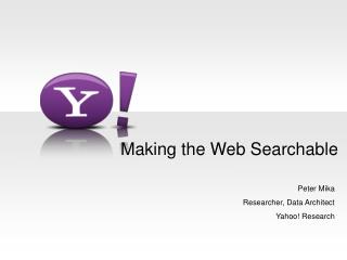 Making the Web Searchable