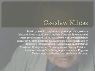 Czesław Miłosz