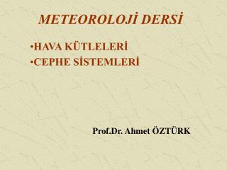 METEOROLOJİ DERSİ