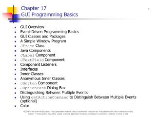 Chapter 17 GUI Programming Basics