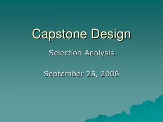 Capstone Design