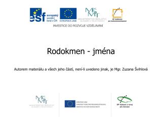 Rodokmen - jména