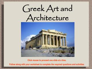 Greek Art and Architecture