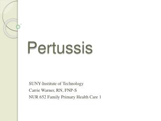 Pertussis