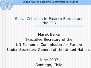 Social Cohesion in Eastern Europe and the CIS