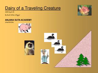 Dairy of a Traveling Creature 2009 April 29 By Buck White (Piggy) ANJANA SUTA ACADEMY