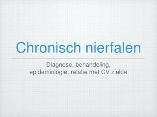 Chronisch nierfalen