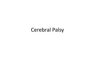 Cerebral Palsy