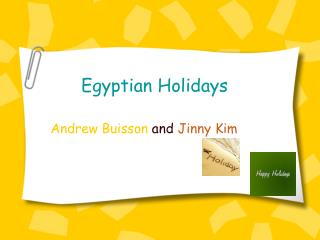 Egyptian Holidays