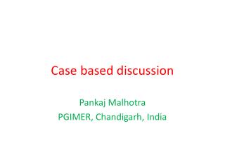 Case based discussion