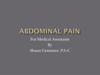 Abdominal Pain