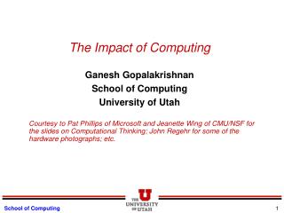 The Impact of Computing