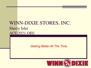 WINN-DIXIE STORES, INC. Sherry Isler ACG2021.OH1