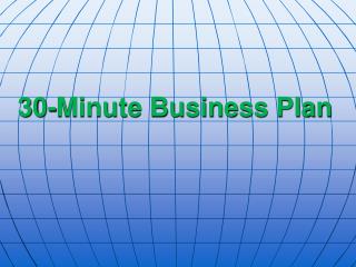 30-Minute Business Plan