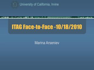 ITAG Face-to-Face -10/18/2010