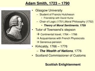 Adam Smith, 1723 – 1790