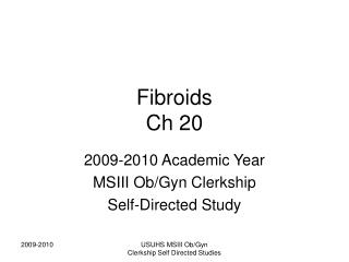 Fibroids Ch 20