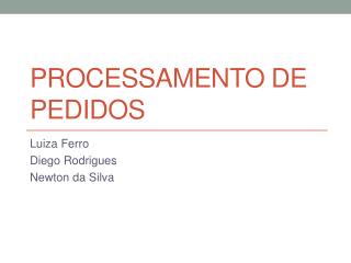 Processamento de pedidos