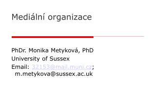 Mediální organizace