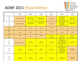 ADIBF 2011 Show Kitchen
