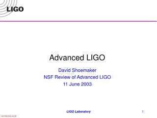 Advanced LIGO