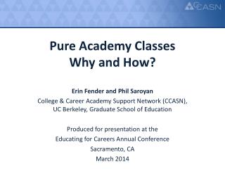 Pure Academy Classes Why and How?