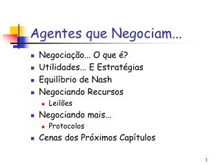 Agentes que Negociam...