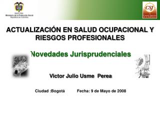 ACTUALIZACIÓN EN SALUD OCUPACIONAL Y RIESGOS PROFESIONALES