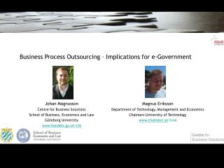 Business Process Outsourcing – Implications for e-Government