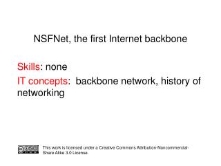 NSFNet, the first Internet backbone