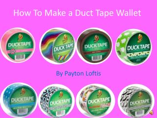 How To Make a Duct Tape Wallet