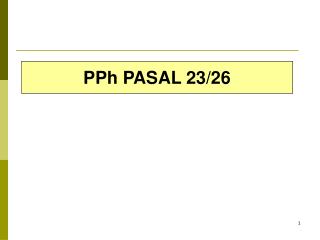 PPh PASAL 23/26