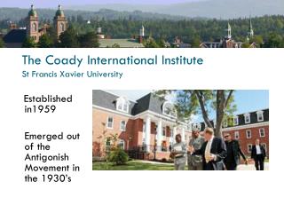 The Coady International Institute St Francis Xavier University
