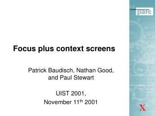 Focus plus context screens