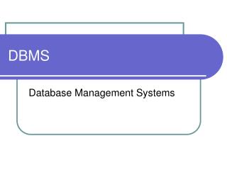 dbms ppt presentation download