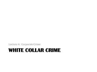 White collar crime