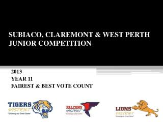 SUBIACO, CLAREMONT &amp; WEST PERTH JUNIOR COMPETITION