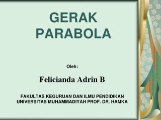 GERAK PARABOLA